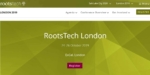 ROOTSTECH 2019 in London 24.-26.10.2019