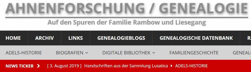 Blogs kurz vorgestellt: Ahnenforschung / Genealogie