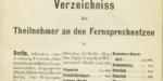 Berliner Telefonbücher von 1881 bis 1902 online