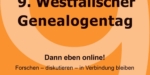 Dann eben online! Der 9. Westfälische Genealogentag am 20./21. März 2021