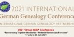 Ankündigung der International German Genealogy Conference 2021 - IGGC 2021