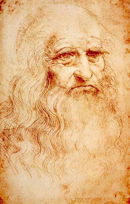 Leonardo da Vinci, Selbstbildnis als alter Mann