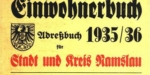 Titelseite des Adressbuch für Stadt und Kreis Namslau