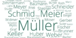 Grafik zu den häufigsten Schweizer Familiennamen