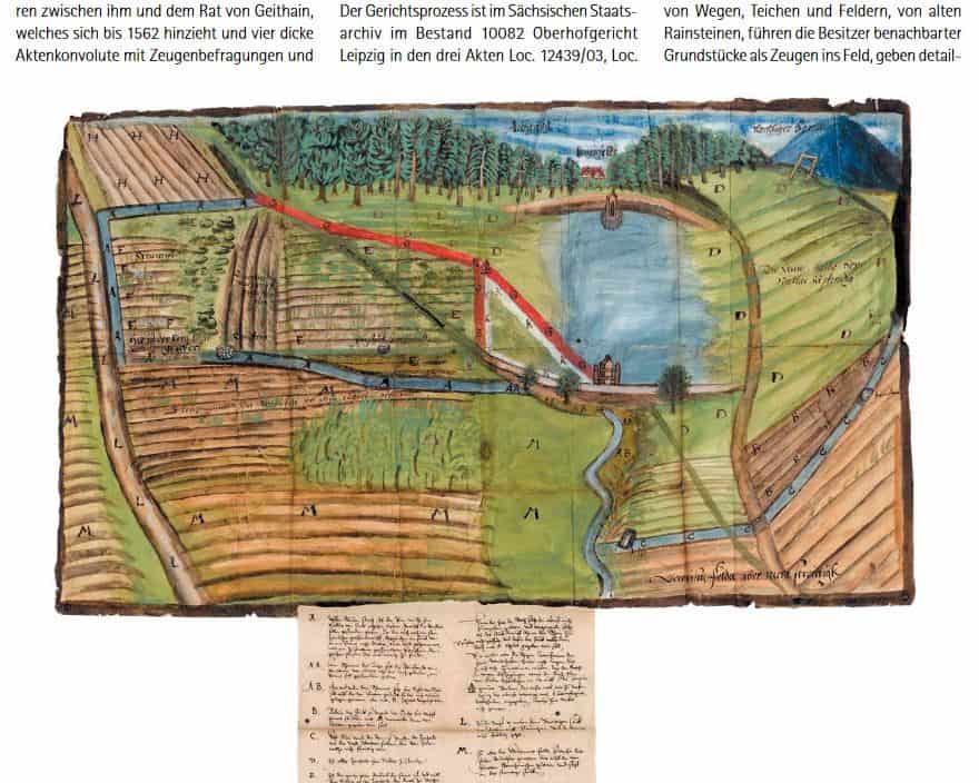 Eine 450 Jahre alte Streitkarte ist eines der Themen im Sächsischen Archivblatt 1/2021