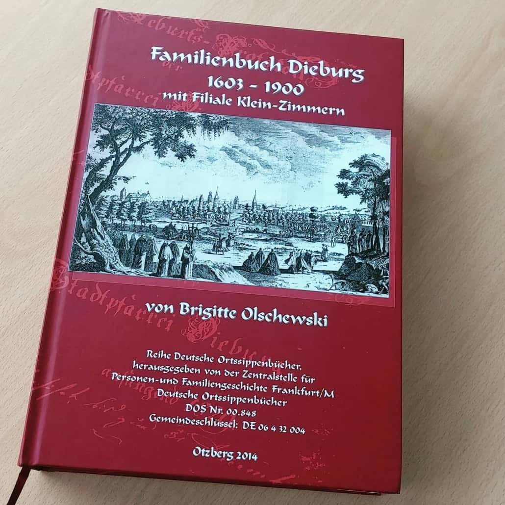 Cover des Ortsfamilienbuchs zu Dieburg