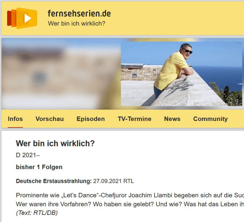 Ankündigung der RTL-Serie "Wer bin ich wirklich?"