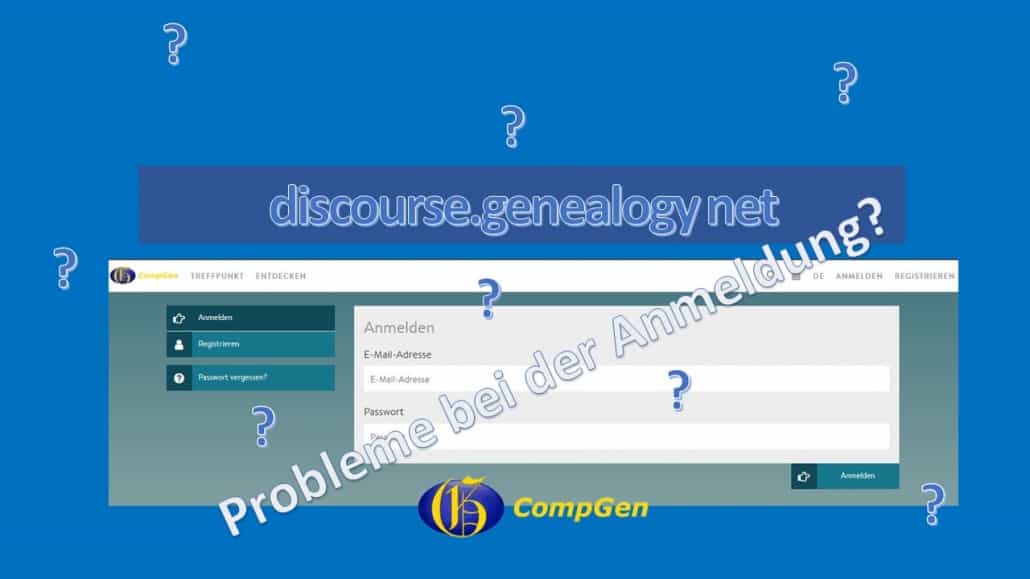 Tipps zu discourse.genealogy.net: Probleme bei der Anmeldung? 