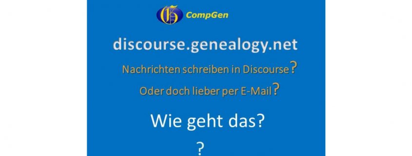 In Discourse schreiben