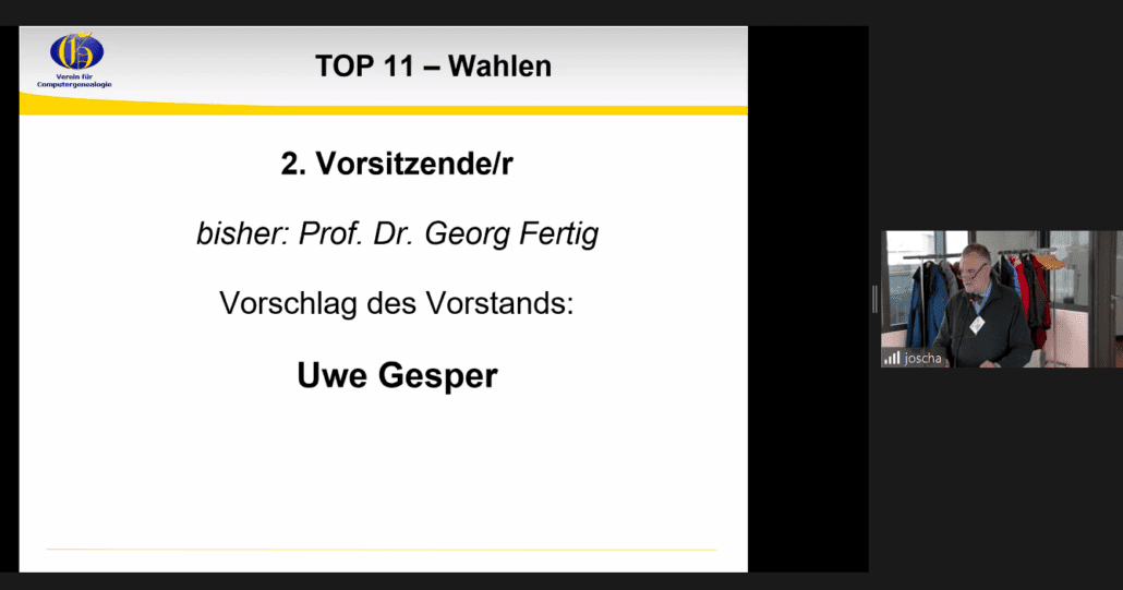 Kandidatenvorstellung am 6. 11.2021 in Bremen:Uwe Gesper