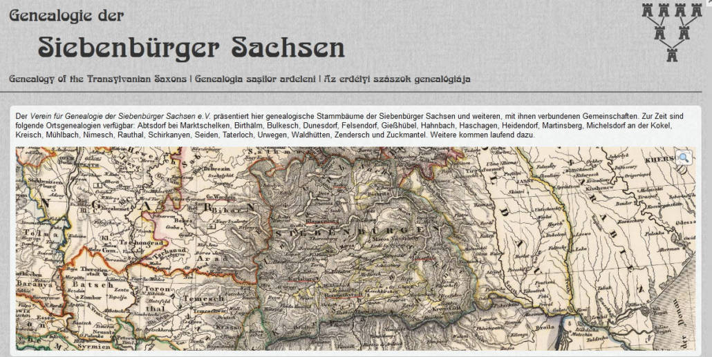 Startseite der Genealogie-Datenbank der Siebenbürger Sachsen http://vgss.de/genealogie-datenbank