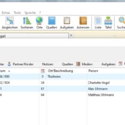 Ahnenblatt-Update Version 3.33 hat Paten- und Zeugenverwaltung
