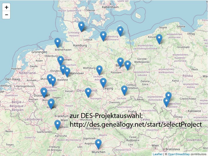 Zur DES-Projektauswahl am 2. Indexierungstag