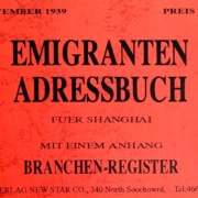 Emigranten Adressbuch Shanghai 1939