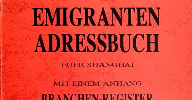 Emigranten Adressbuch Shanghai 1939