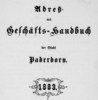 Adressbuch paderborn 1883