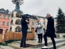 Norwegisches Filmteam in Kirchberg (Sachsen)