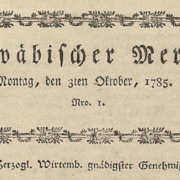 Schwäbischer Merkur,Nr. 1 vom 3. Oktober 1785