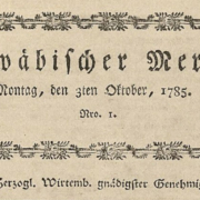 Schwäbischer Merkur,Nr. 1 vom 3. Oktober 1785