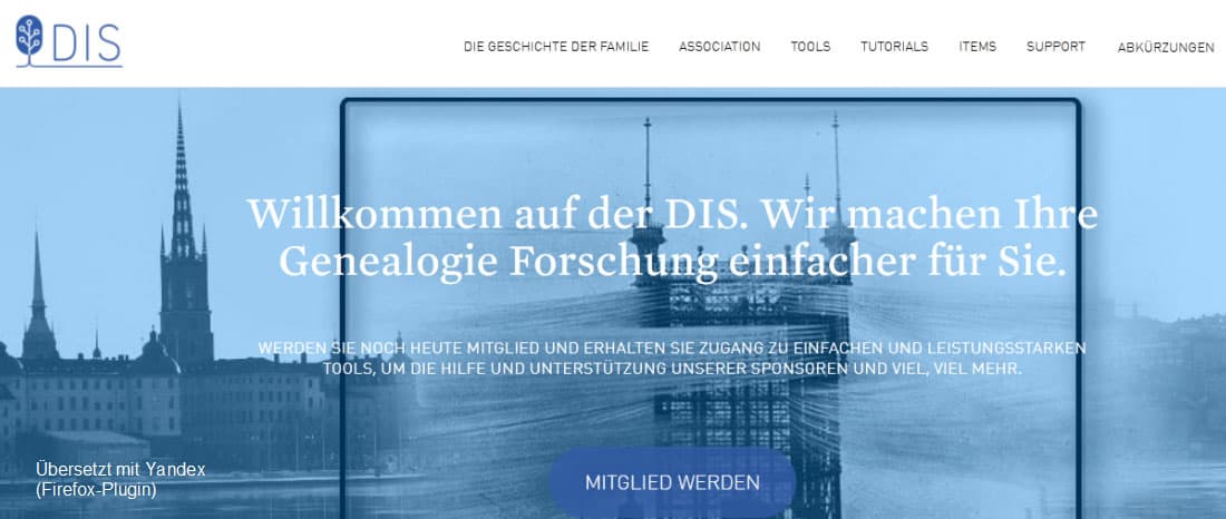 Schwedischer Computergenealogie-Verein DIS