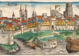 Blick auf die Stadt Köln, Seite von Schedelsche Weltchronik von Hartmann Schedel, herausgegeben von Anton Koberger, Nürnberg, 1493 von Michael Wolgemut