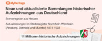 Landesarchive, FamilySearch, Myheritage