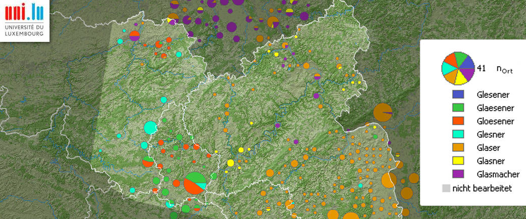 Atlas der Großregion SaarLorLux, Beruf Glaser