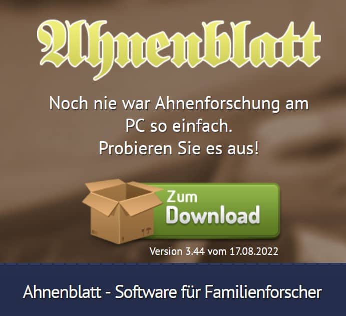 Ahnenblatt-Updateseite