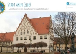 Webseite der Stadt Aken