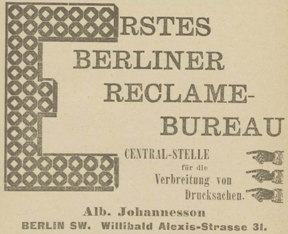 Das Erste Berliner Reclame-Bureau verlegte das Deutsche Millionär-Adressbuch