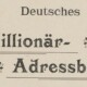 Titel des Millionär-Adressbuchs