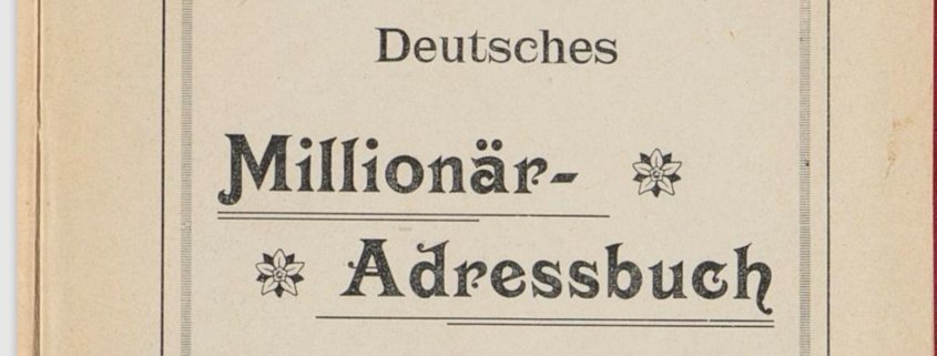 Titel des Millionär-Adressbuchs