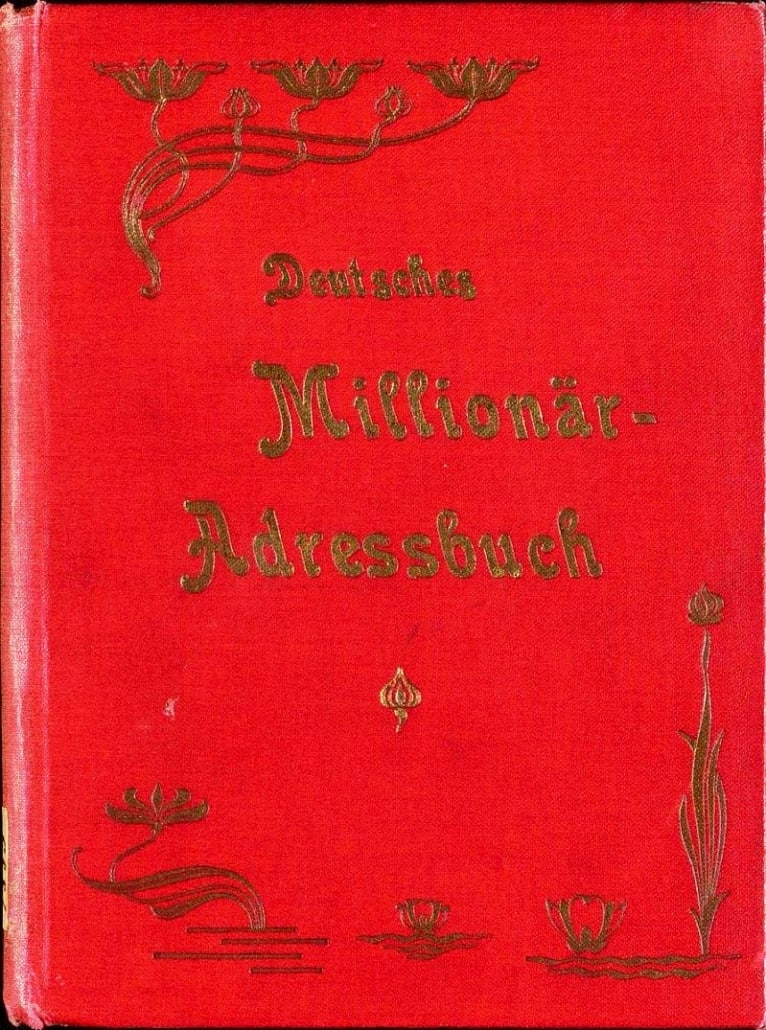 Deutsches Millionär-Adressbuch (Titelseite)