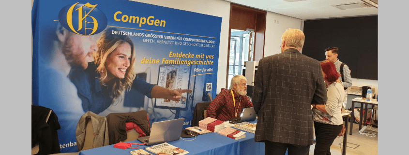 Infostand von CompGen beim Tag der Heimatforschung in Halle