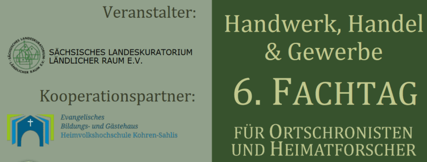 Ankündigung für Ortschronisten und Heimatforscher in Sachsen