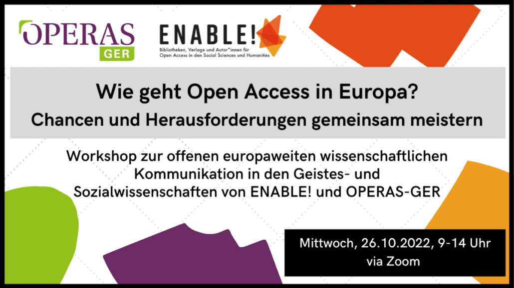 Veranstaltungsankündigung zu Wie geht Open Access in Europa?