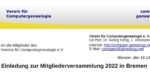 CompGen Einladung zur Mitgliederversammlung 2022