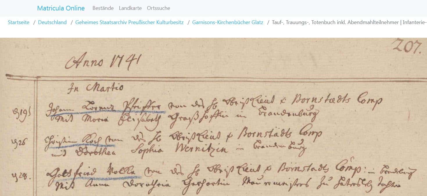 Matricula MilitärKB Glatz