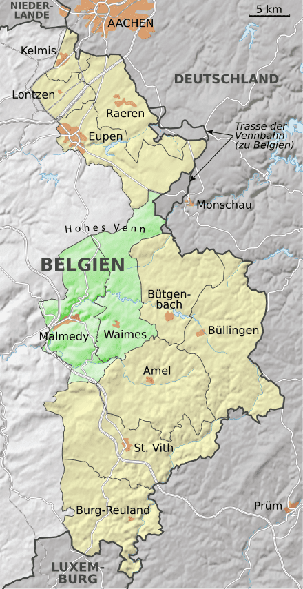 Gebiet der deutschsprachigen Belgier