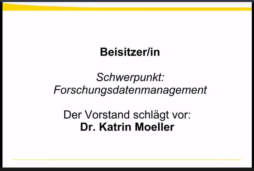 Wahlvorschlag des Vorstandes: Dr. Katrin Moeller