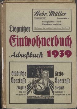 Adressbuch von Liegnitz mit unerwartetem Inhalt