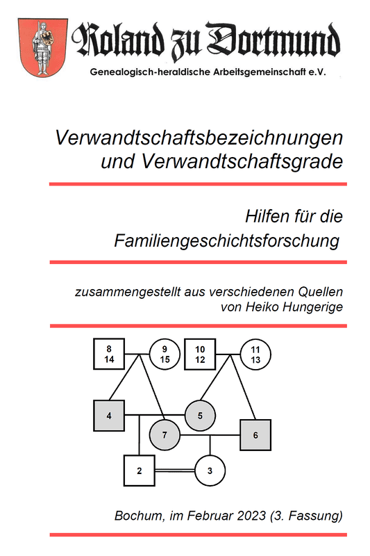Broschüre "Verwandtschaftsbezeichnungen und Verwandtschaftsgrade"