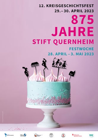 Plakat zum 12. Kreisgeschichtsfest in Stift Quernheim am 28./29. April 2023