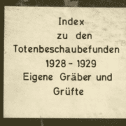 Index Totenbeschau 1928