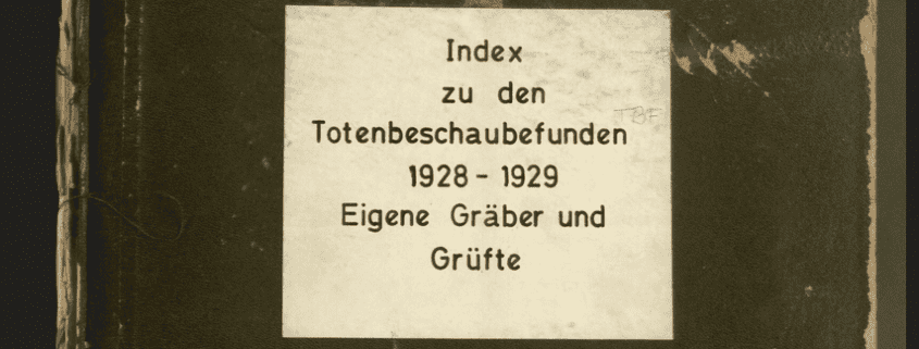 Index Totenbeschau 1928