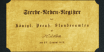 Sterberegister Amt Hüsten 1874 (Landesarchiv NRW OWL)