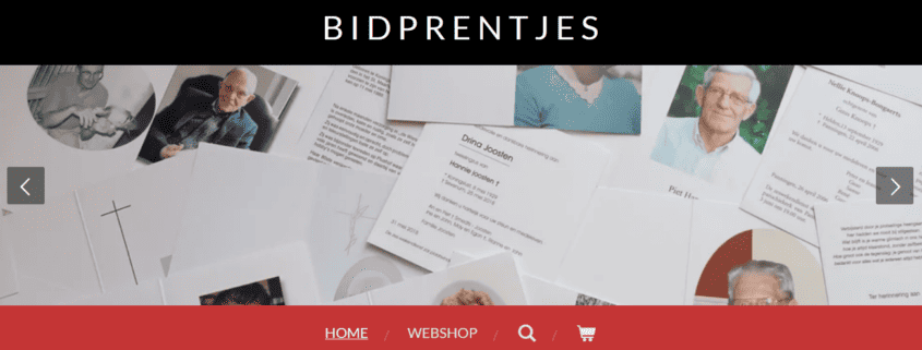 Startseite von bidprentjes.online