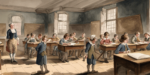 painting of a clasroom (KI-generiert) CC0