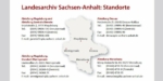 Landesarchiv Sachsen-Anhalt Standorte