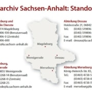 LA Sachsen-Anhalt Standorte Landesarchiv Sachsen-Anhalt Standorte